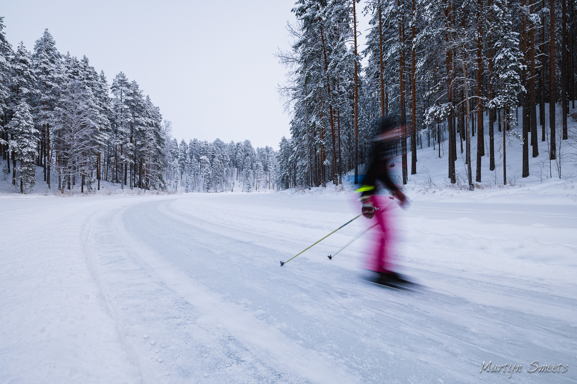 Iceskating at Punkaharju, Finland
